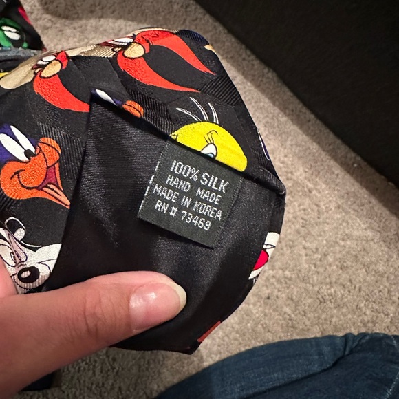 Vintage 1990s Looney Tunes Mania duo Ties! one is 100% silk&other 100% polyester - Picture 6 of 9